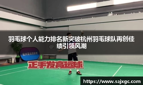 羽毛球个人能力排名新突破杭州羽毛球队再创佳绩引领风潮
