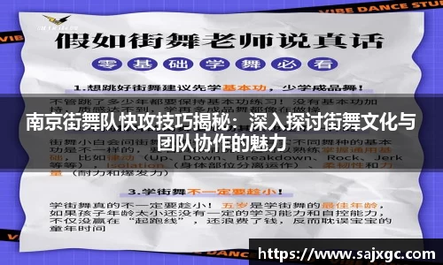 南京街舞队快攻技巧揭秘：深入探讨街舞文化与团队协作的魅力